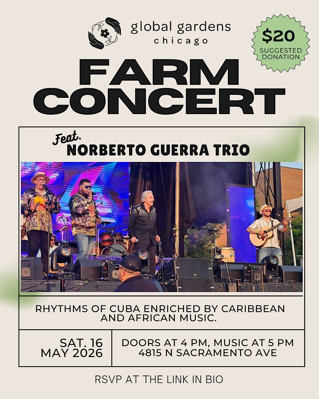 Opening Farm Concert: Norberto Guerra Trio