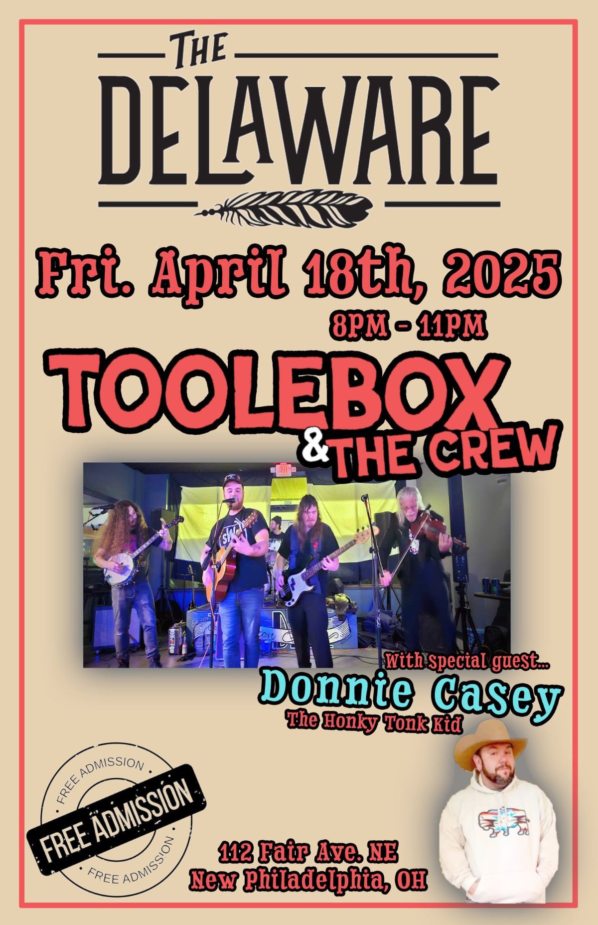 Toolebox & the Crew wsg. Donnie Casey @ The Delaware!