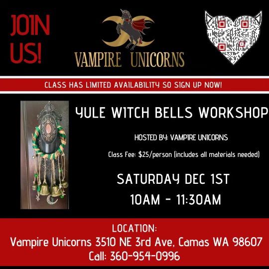 YULE Witch Bells Workshop 