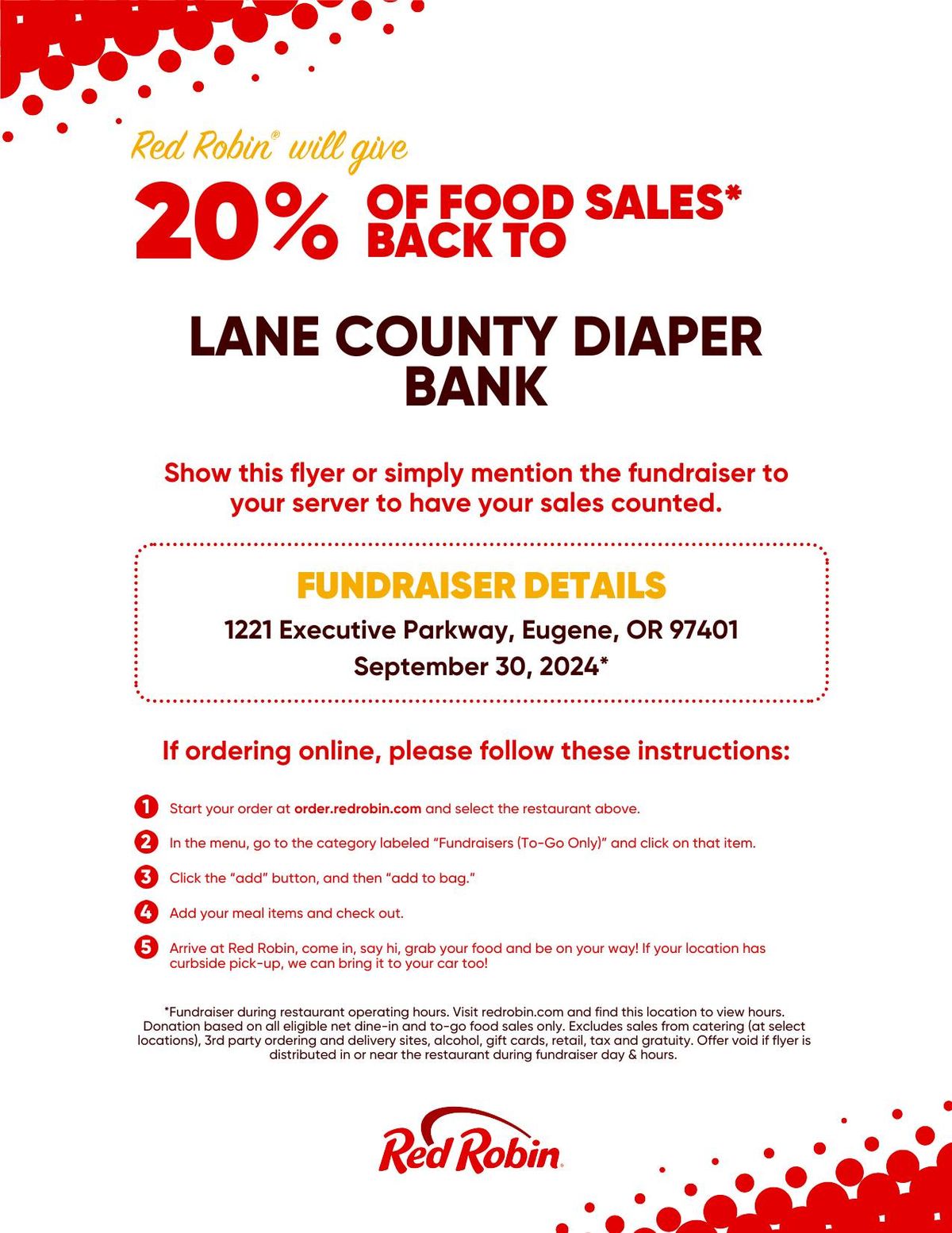 Dine to Donate at Red Robbin!