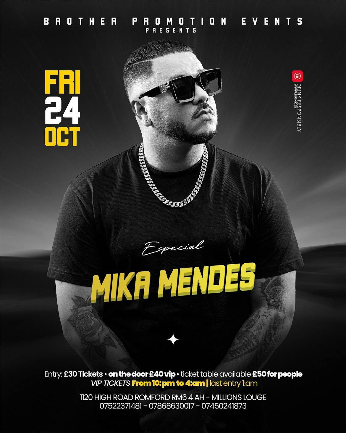 Mika Mendes Live in London 24th October