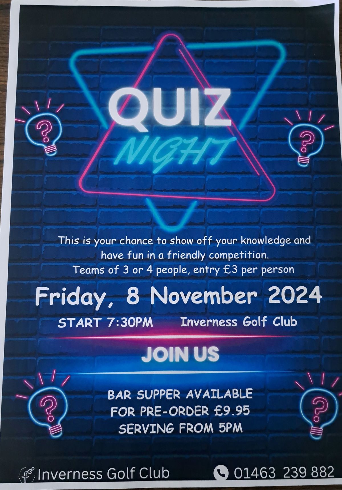 Quiz Night with George Grant