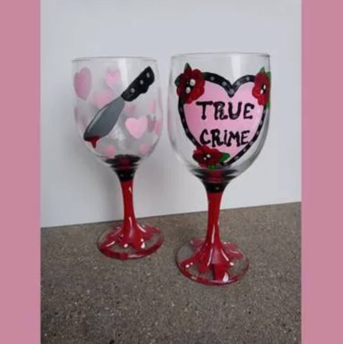 Paint Nite Wine Glass Event- "True Crime" 