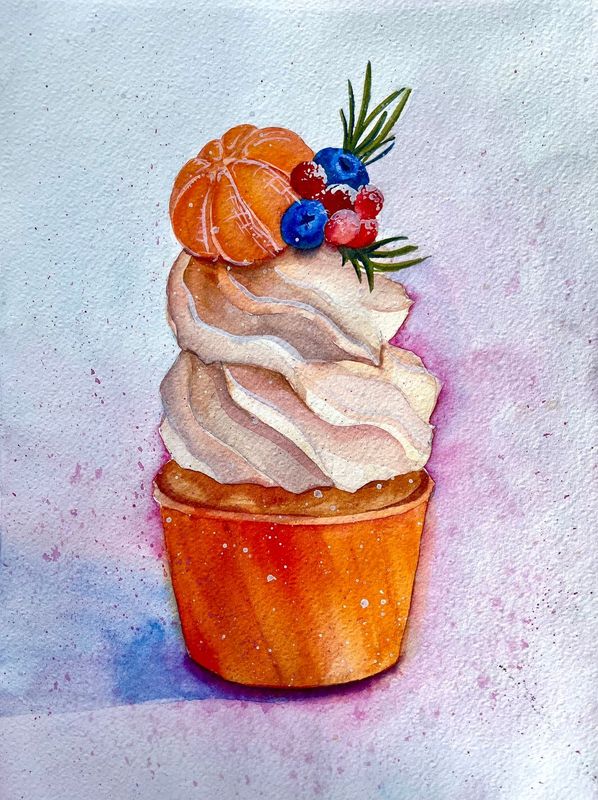 Cupcake Watercolour at Marketspot in Market Mall