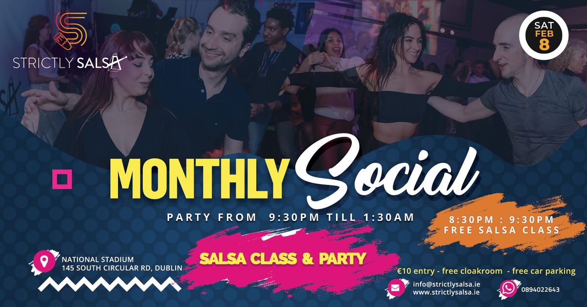 Welcome back Salsa! - February Monthly Social with FREE Salsa Class