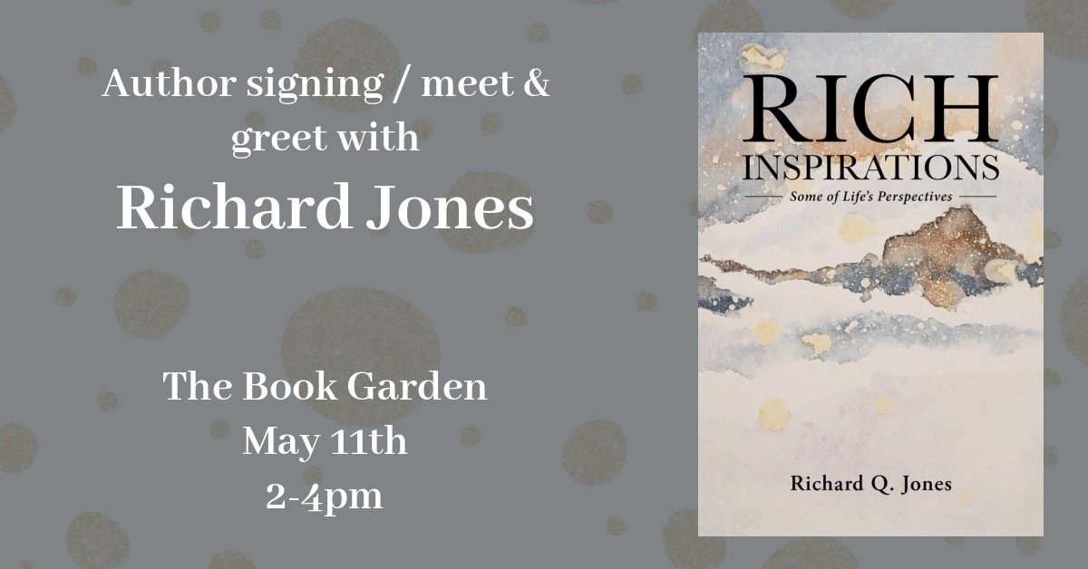 Richard Jones author signing \/ meet & greet @ Book Garden