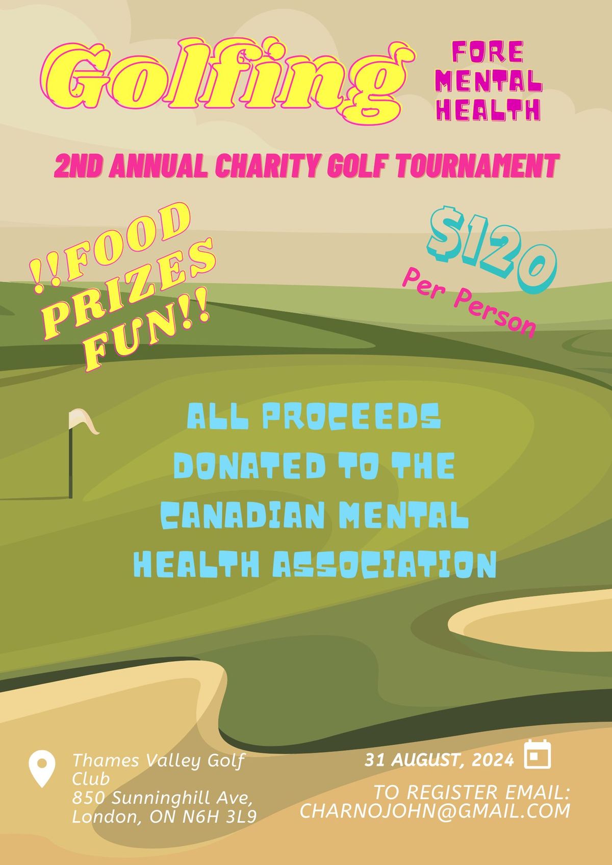 2024 Golfing Fore Mental Health charity golf tournament