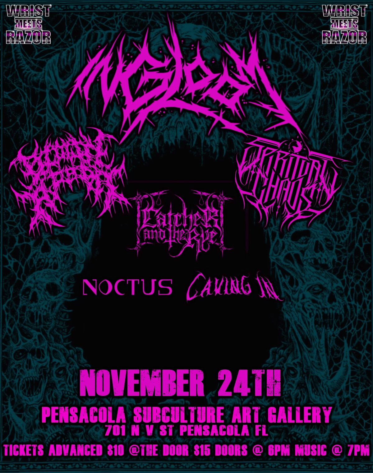 In Gloom, Blown Apart, Spiritual Chaos, Catcher and The Rye, and Noctus at Subculture 11\/24