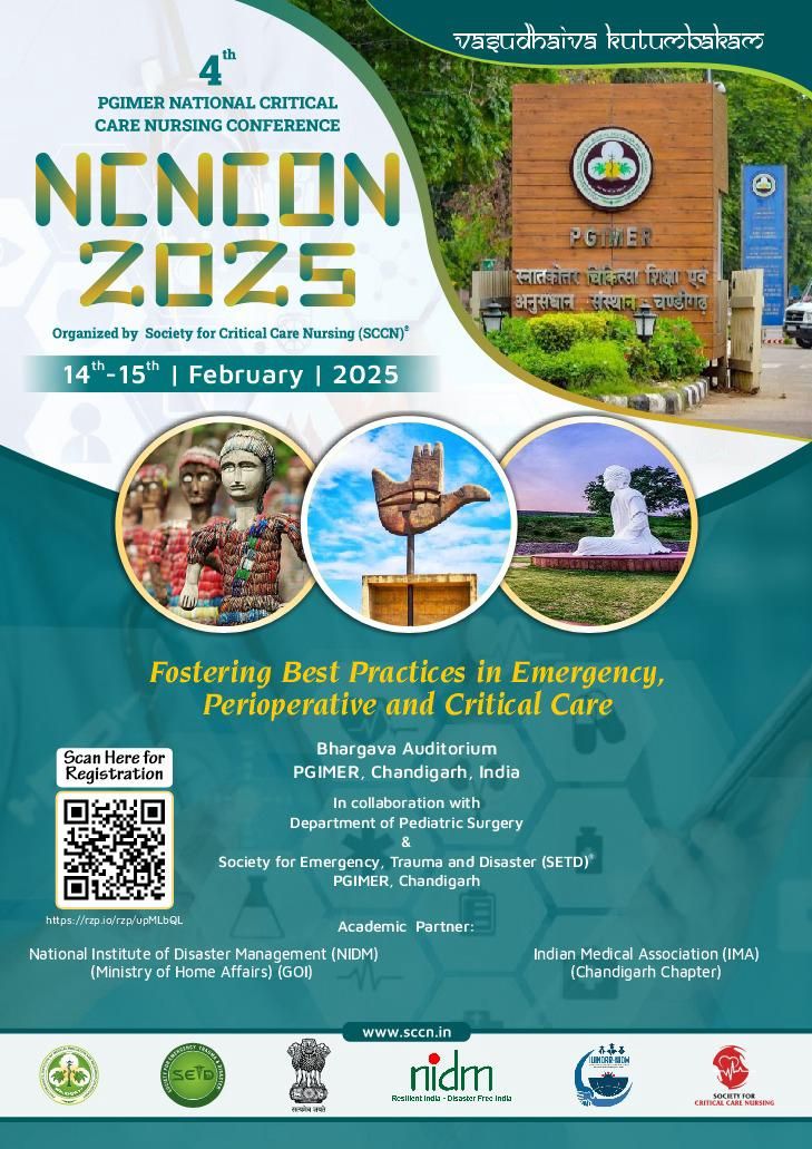 NCNCON 2025 (4th PGIMER  National Nursing Conference 2025)  14th-15th February 2025. Chandigarh