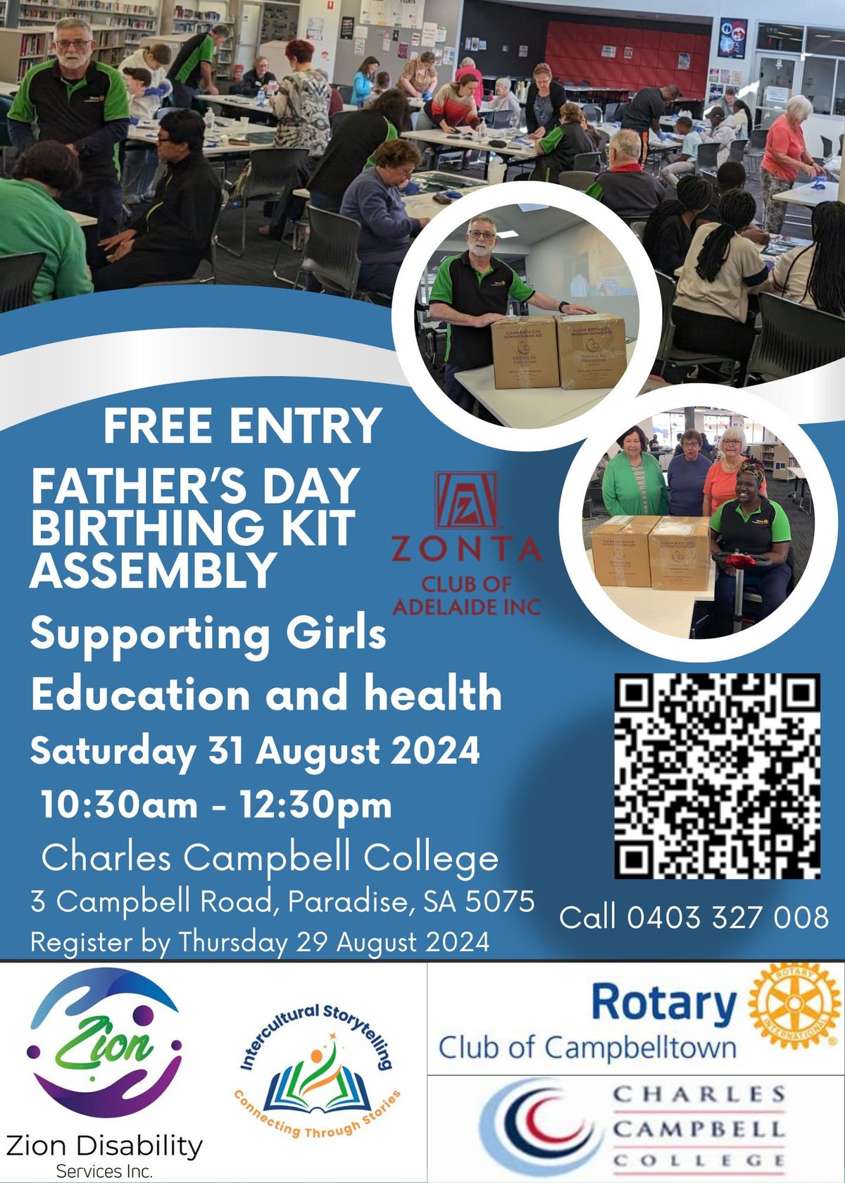 Father's Day Birthing Kit Assembly- Supporting Girl's Education and Health