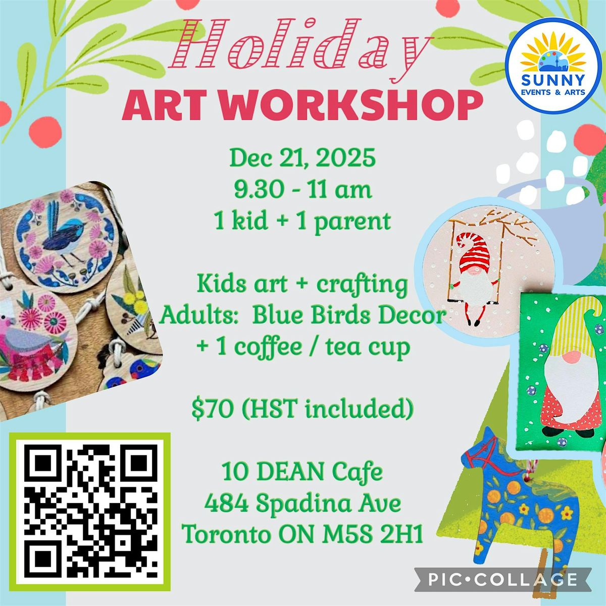 Holiday Art Workshop BLUEBIRD (Blue Jays included)