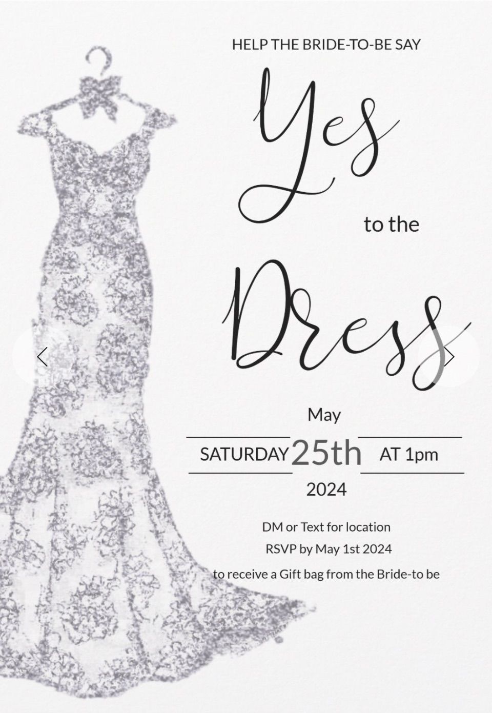 Say yes to the dress!!