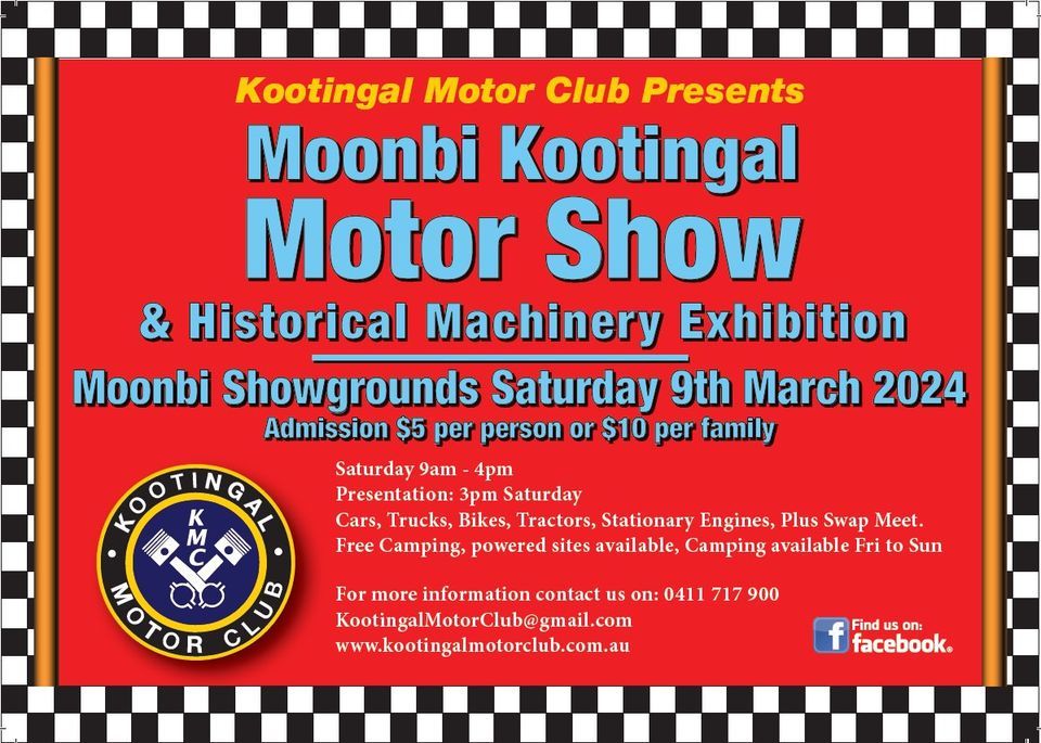 2024 Moonbi Kootingal Motor Show and Historical Machinery Exhibition