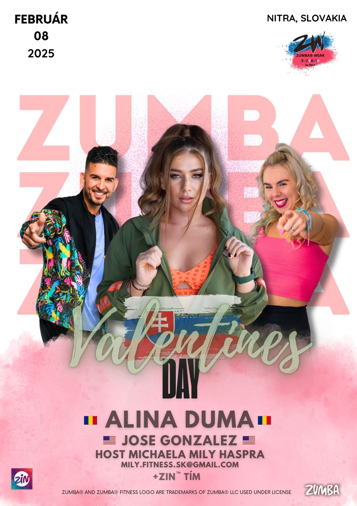 Valentine's ZUMBA\u00ae DAY with Alina Duma\ud83c\uddf7\ud83c\uddf4, Jose Gonzalez \ud83c\uddfa\ud83c\uddf8 & Mily Haspra \ud83c\uddf8\ud83c\uddf0