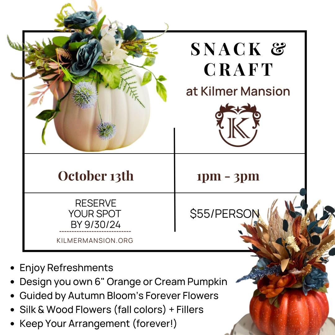 Snack & Craft - Floral Pumpkins!