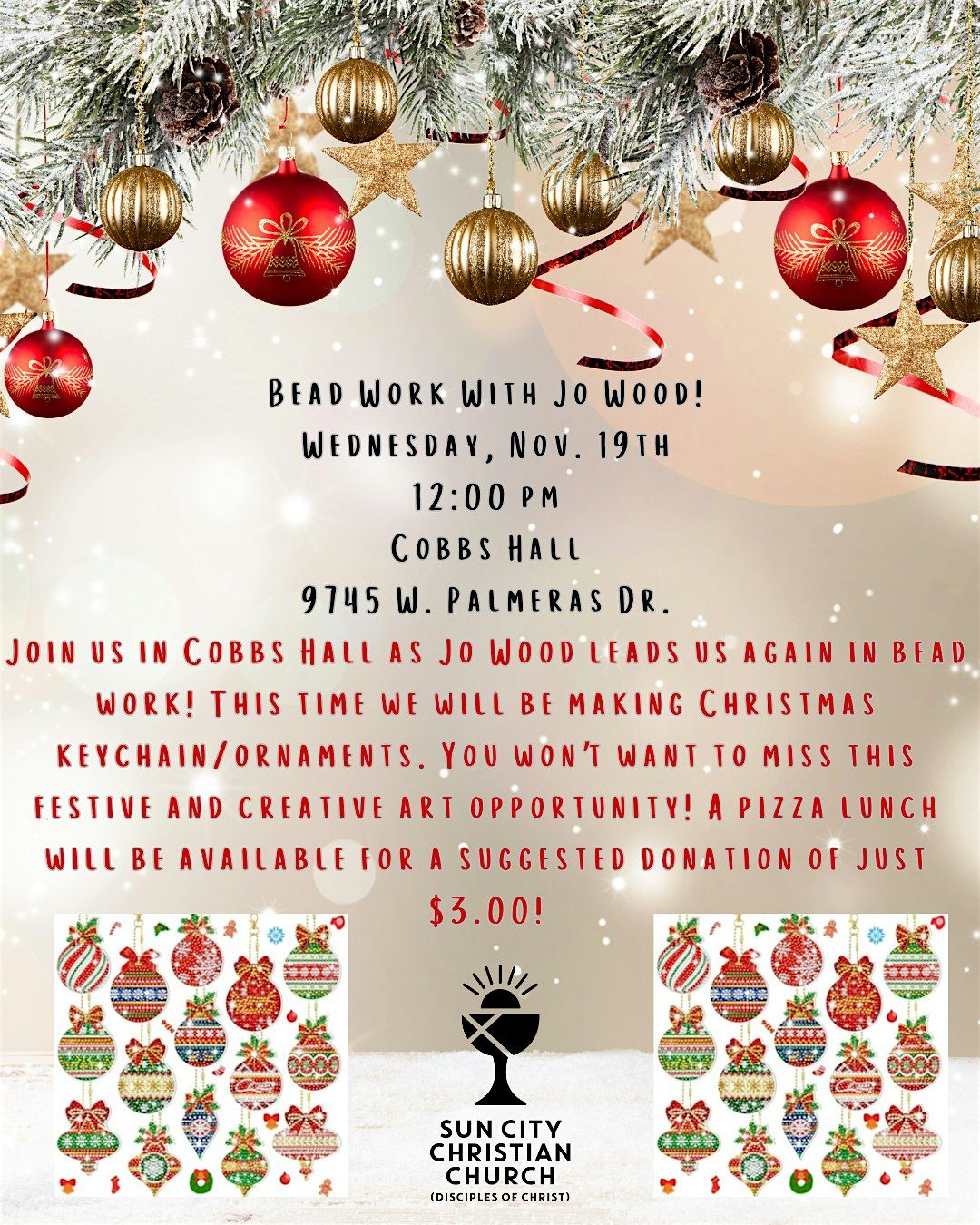 Christmas Craft! Diamond Art\/Bead Work Ornament\/Keychain