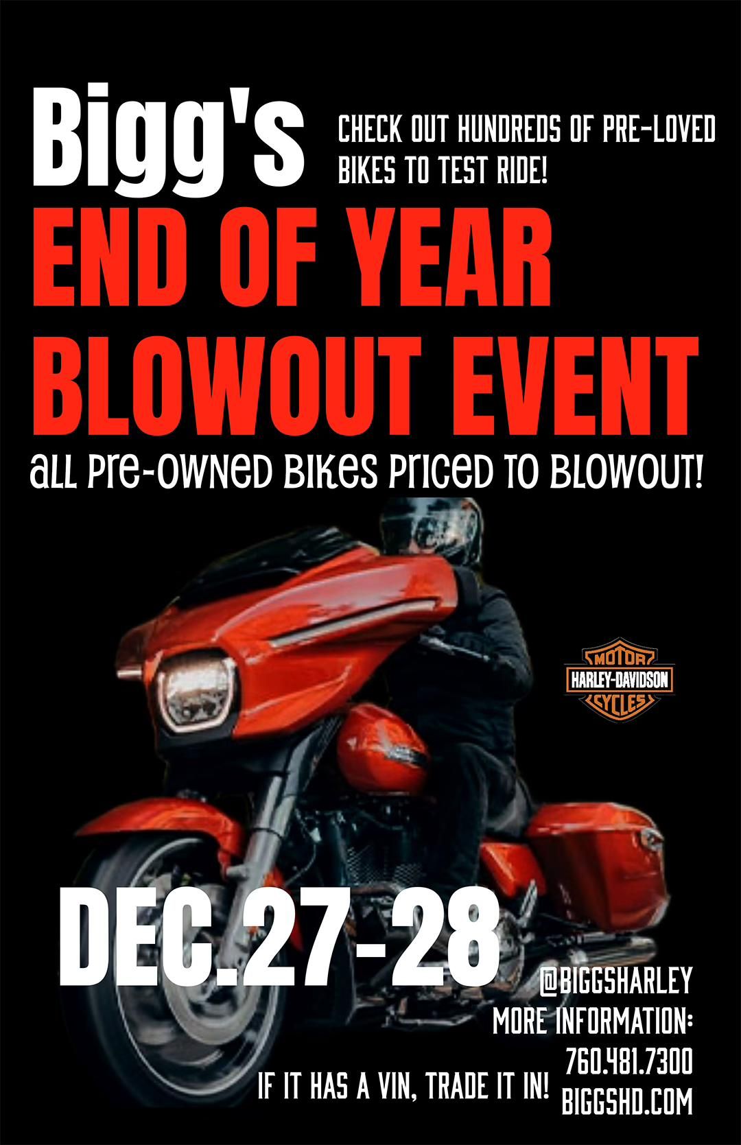 End of Year Blowout Event - all pre-owned