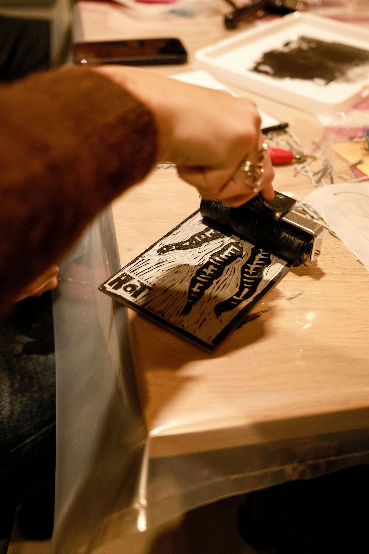 Ink & Drink: Lino Printing Event