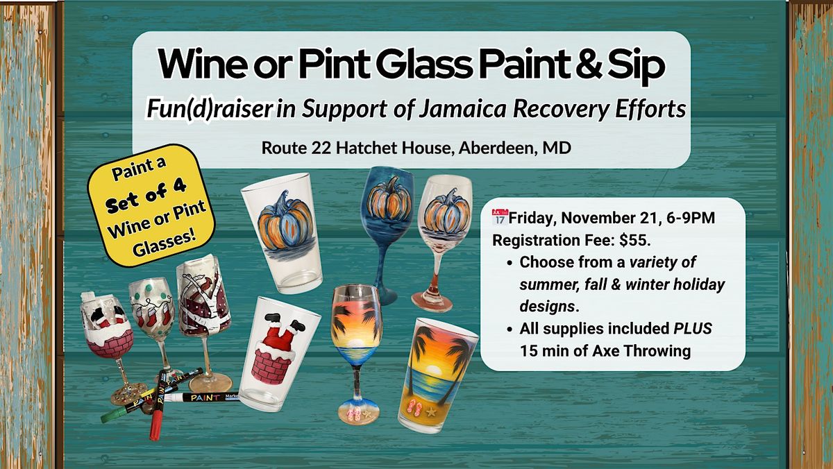 Fun(d)raiser: Wine & Pint Glass Paint Party - Set of 4