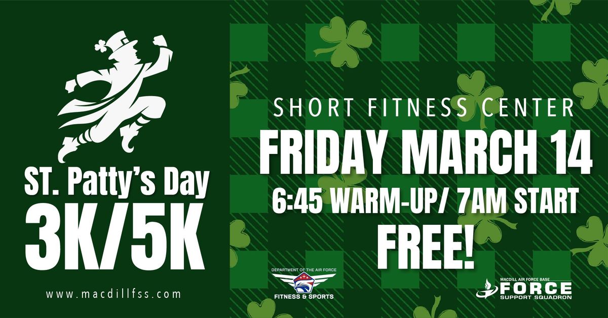 St. Patty's Day 3K\/5K Fun Run\/Walk at Short Fitness Center