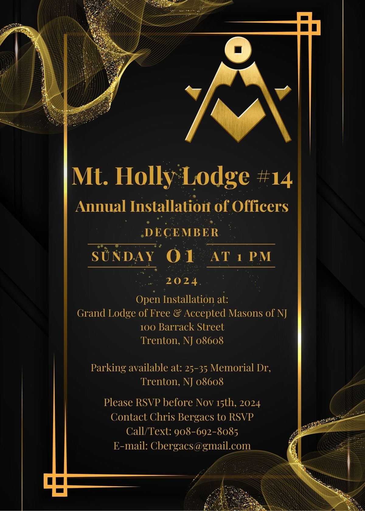 Mt Holly Lodge #14 Open Installation 