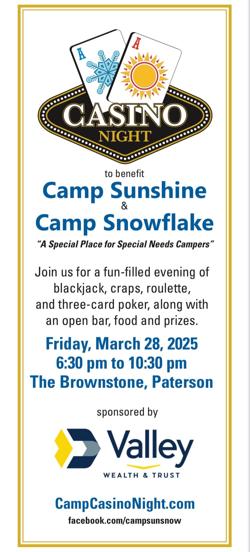 Camp Snowflake's Annual Casino Night