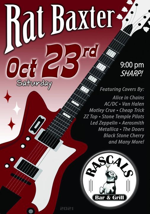 Rat Baxter Rockin Out At Rascals Rascals Bar And Grill Rockton 23 October 2021