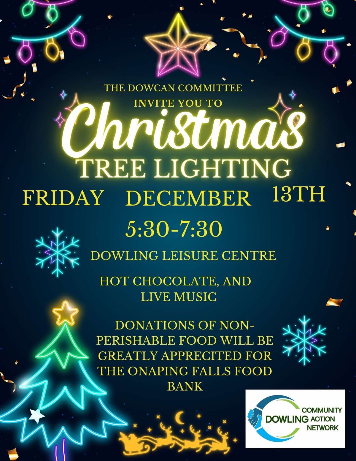 Dowling Community Action Network Tree Lighting Ceremony