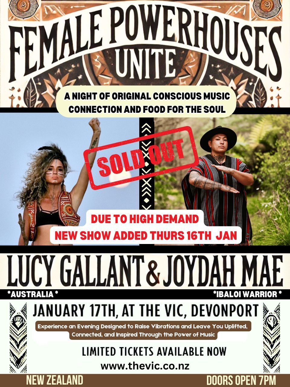 Lucy Gallant and Joydah Mae @ The Vic, Devonport - Female Powerhouses Unite 