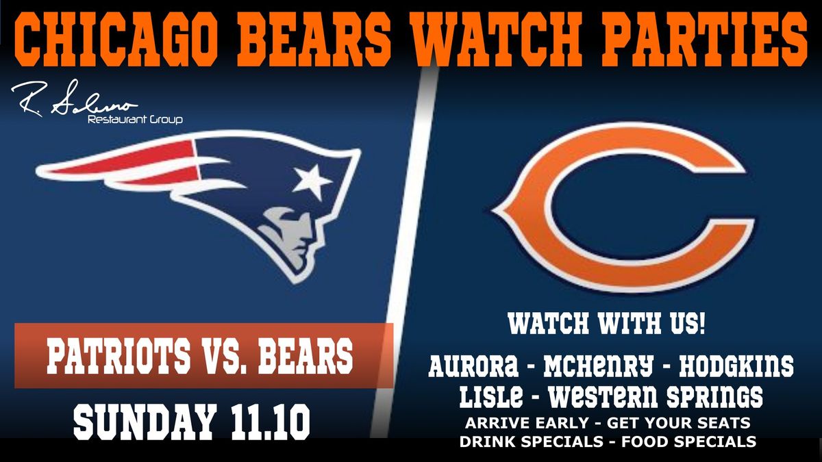 SUNDAY FOOTBALL \ud83c\udfc8 WEEK 10 | Patriots vs. Bears Sunday, November 10th @ The Piazza