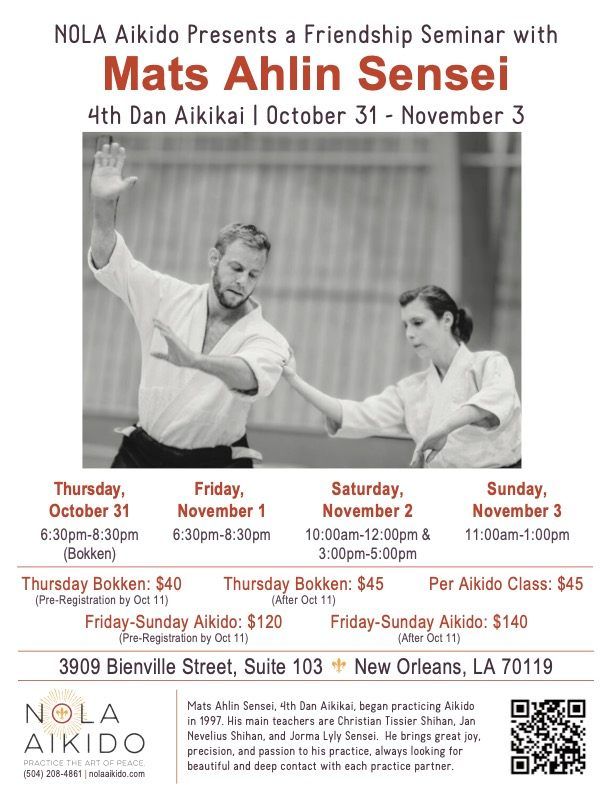 Mats Ahlin Sensei Friendship Seminar in New Orleans