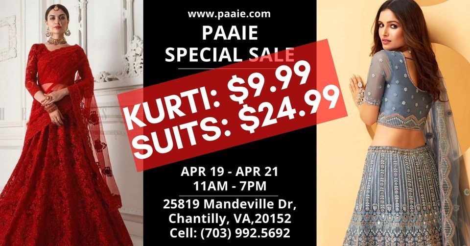 Paaie Special Suits and Kurtis Sale