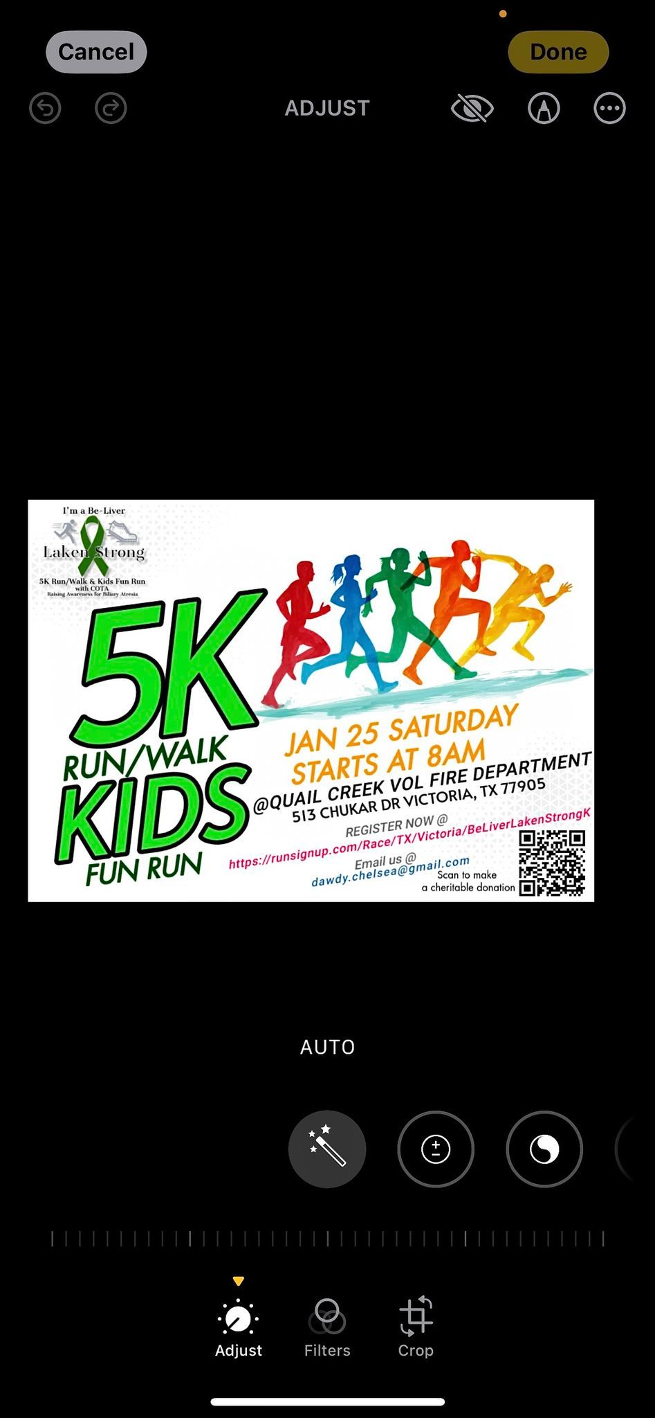 I\u2019m A Be-Liver 5K Run\/Walk and Kids Fun Run with COTA