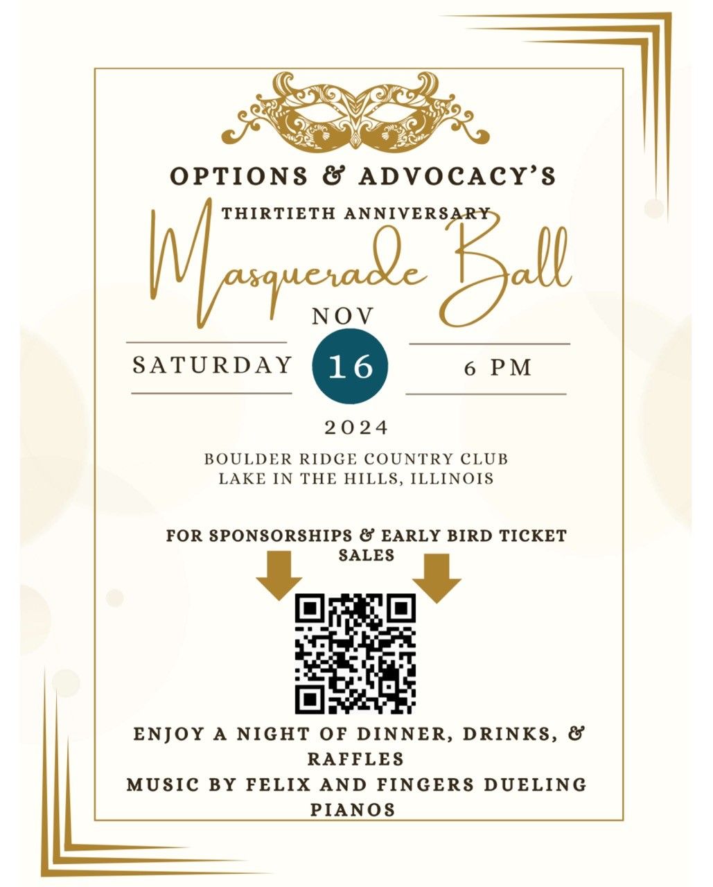 30th Anniversary Masquerade Fundraising Ball 