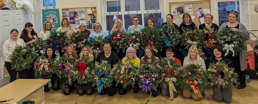 Christmas wreath making class 