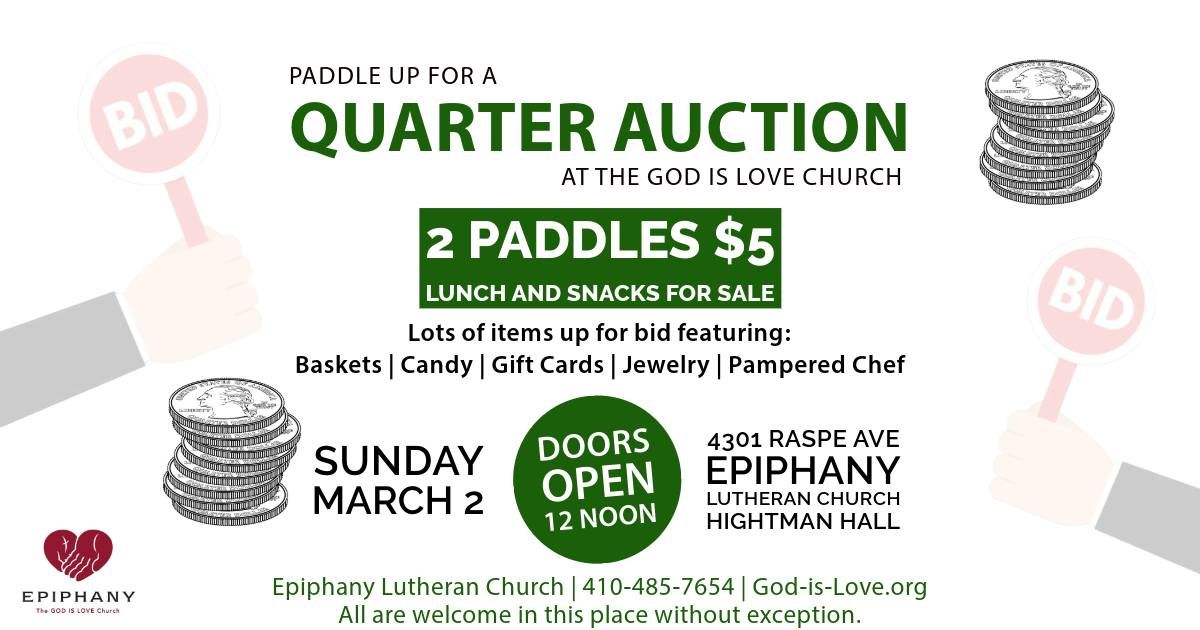 Quarter Auction at Epiphany