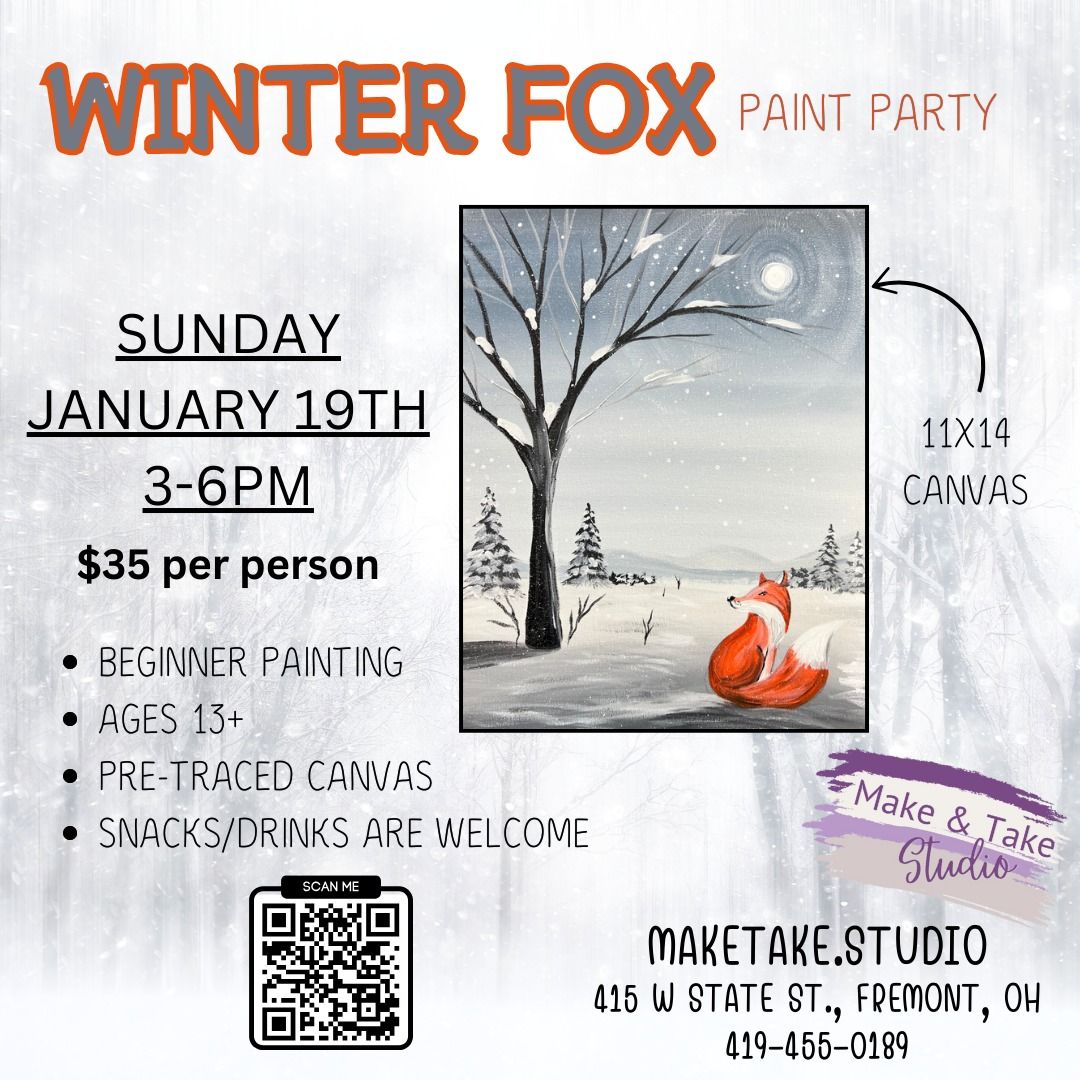 Winter Fox Paint Party