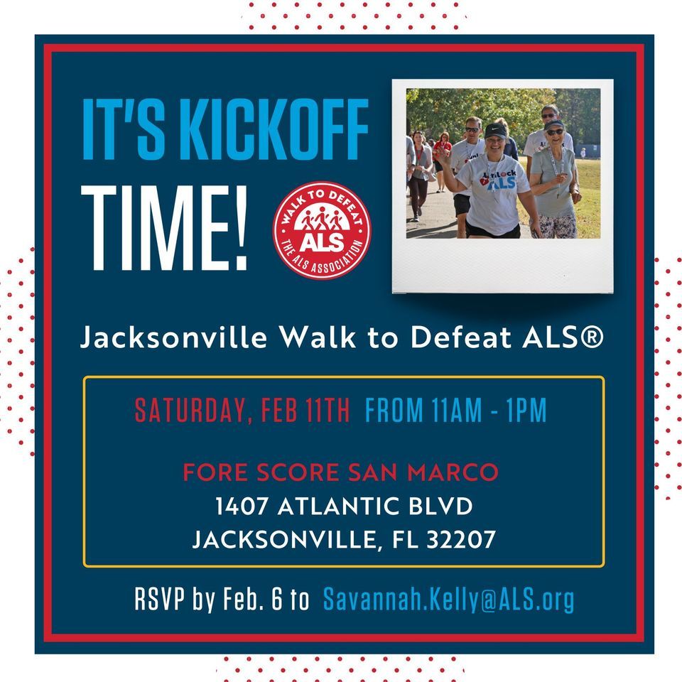 Kickoff Party! Jacksonville Walk to Defeat ALS 