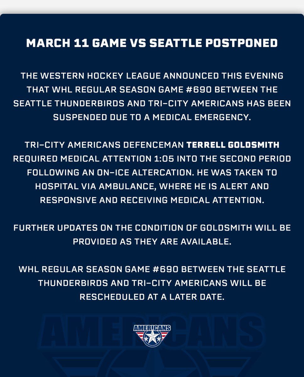 Tri-City Americans vs. Seattle Thunderbirds