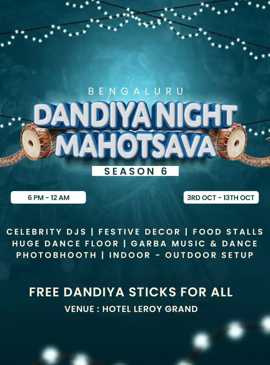 Bengaluru Dandiya Mahotsava Season 6 Music and Trending event Tickets Bengaluru -