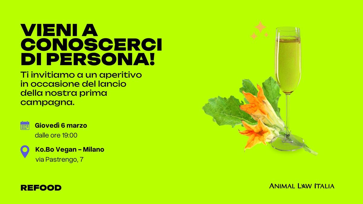 Aperitivo plant-based + presentazione campagna REFOOD