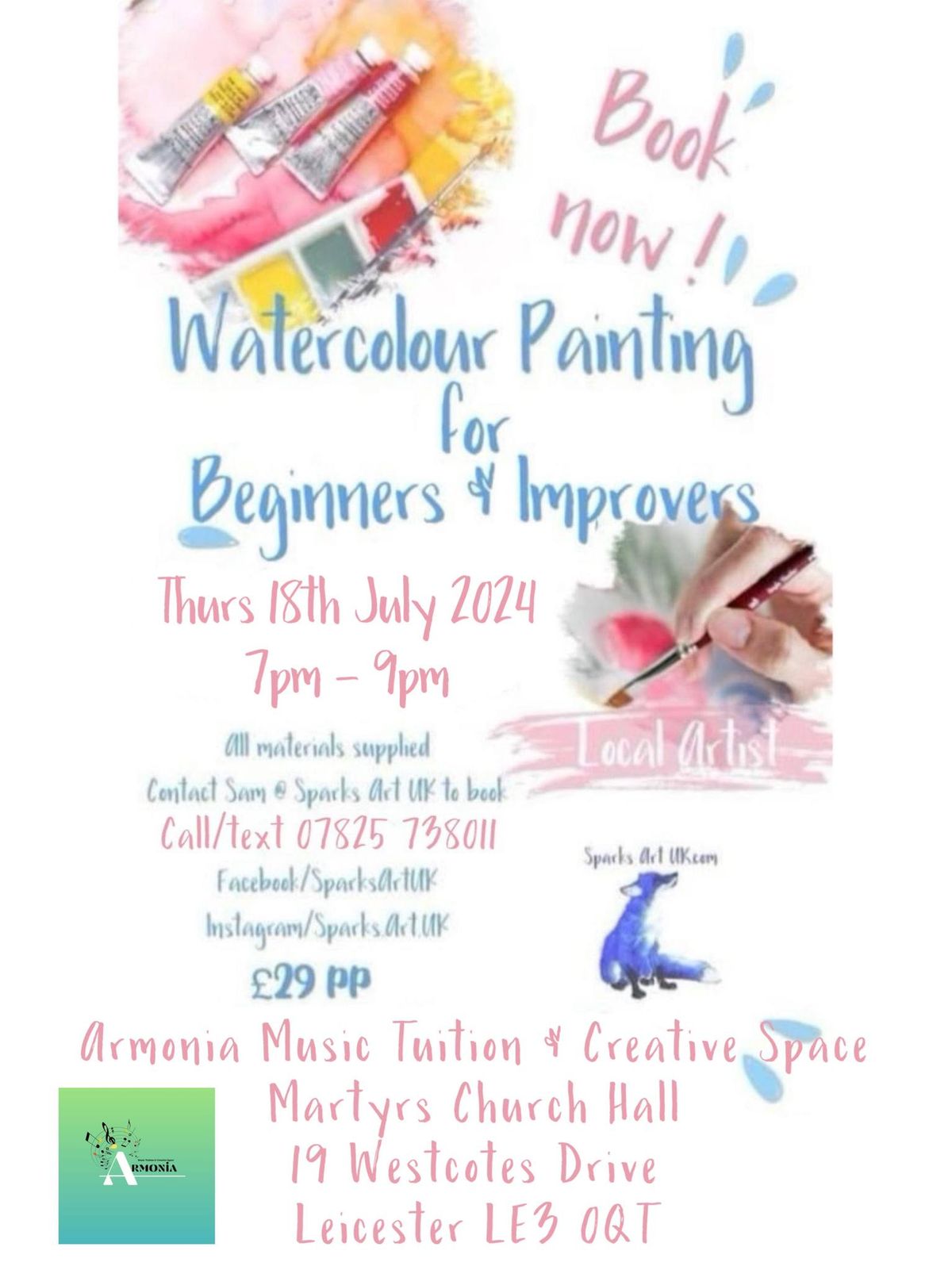 Watercolours for Beginners and Improvers 