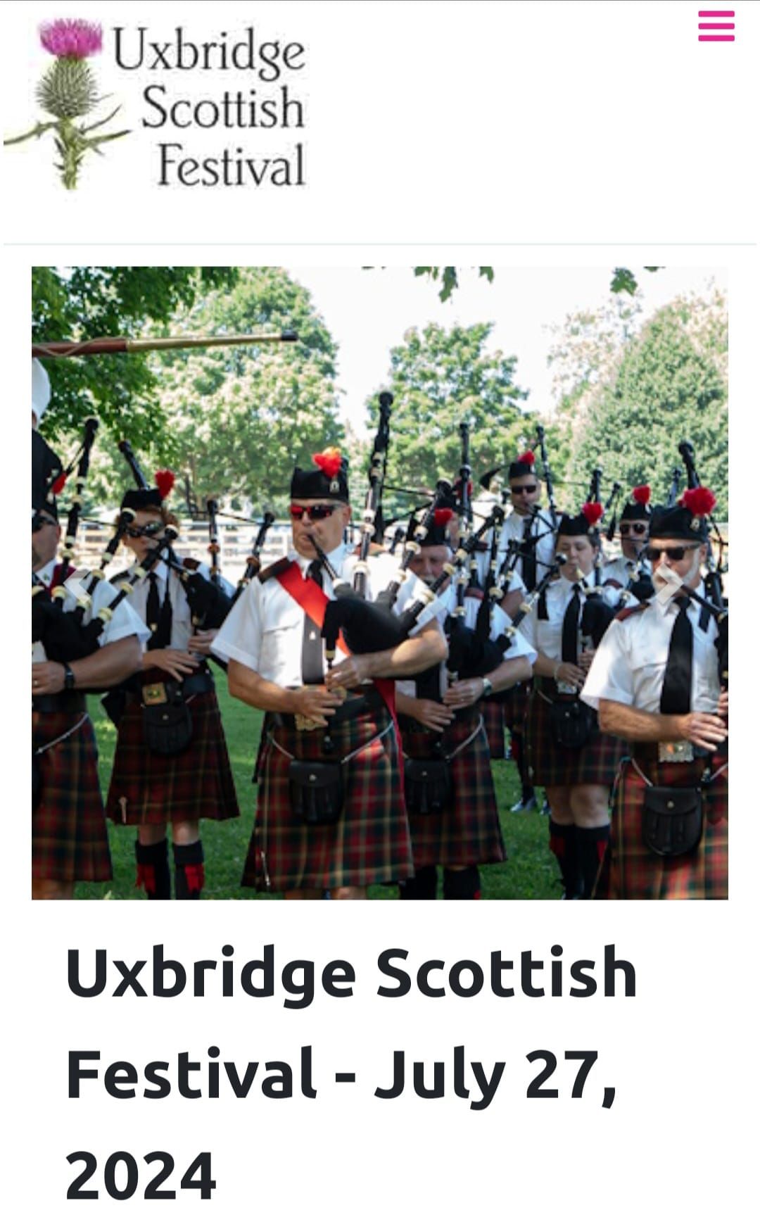 performing @Uxbridge Scottish Festival