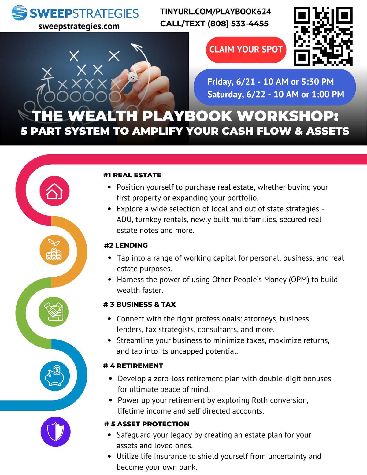 Join the Experts at the In-Person Wealth Playbook Workshop at 1PM