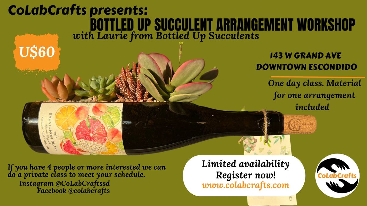 Bottled Up Succulents Workshop