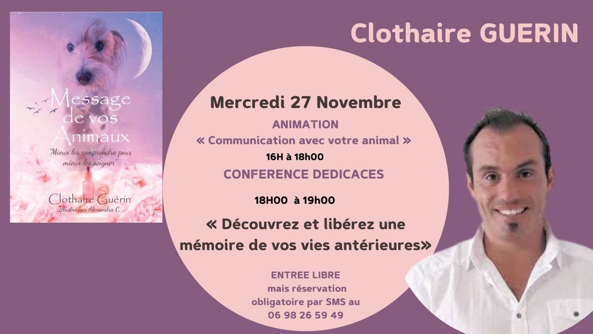 ANIMATION ET CONFERENCE  par Clothaire GUERIN 