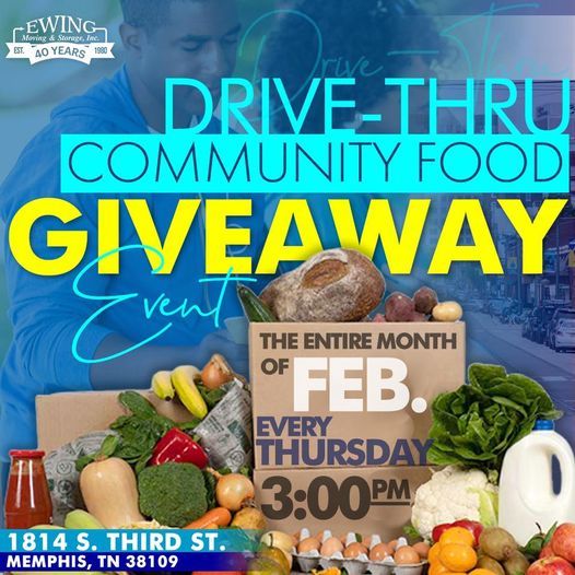 Drive-Thru Community Food Giveaway, 1814 S 3rd St, Memphis, TN 38109 ...