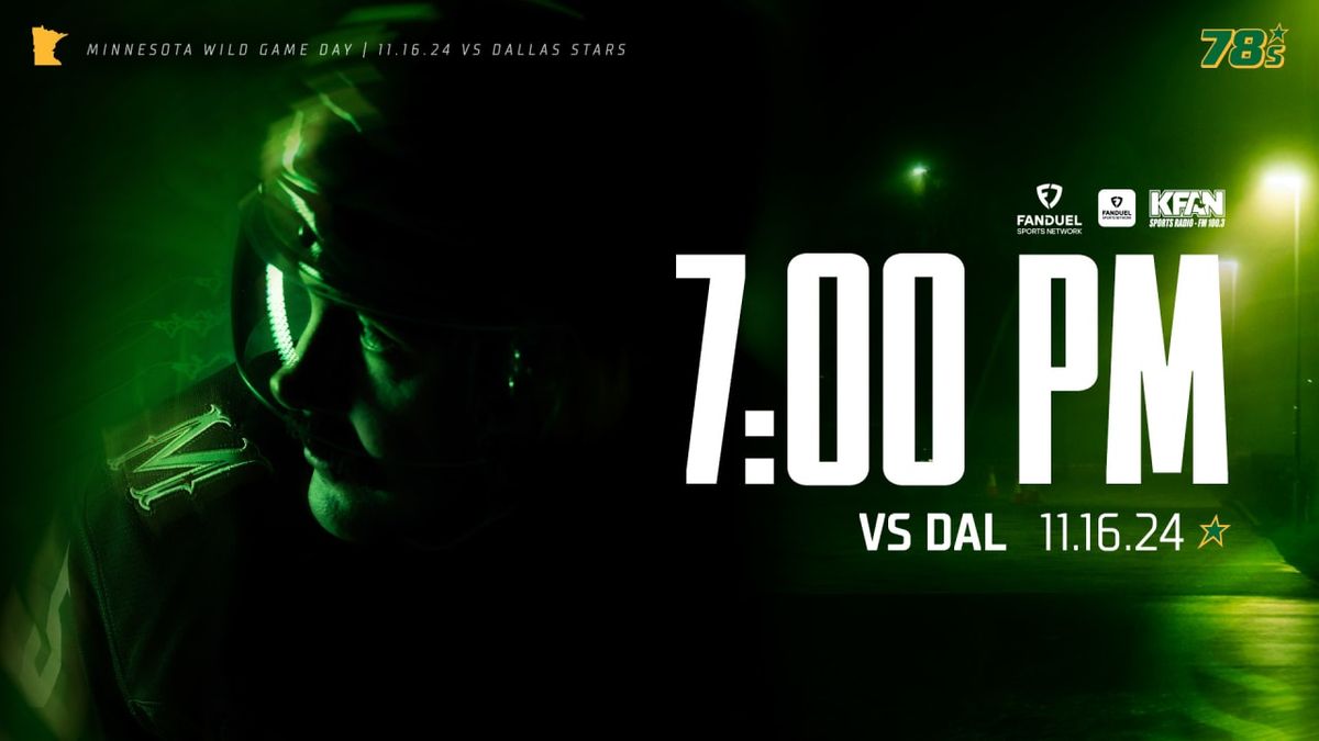 Dallas Stars at Minnesota Wild at Grand Casino Arena