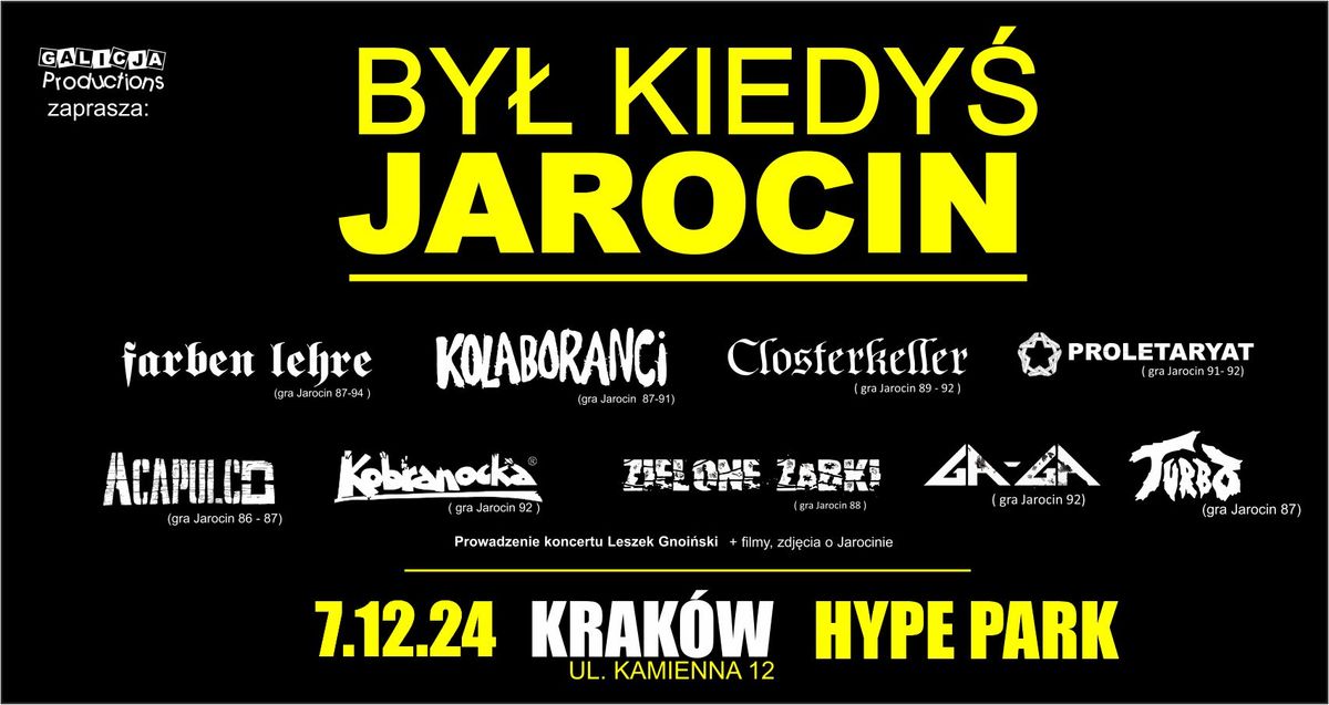 By\u0142 Kiedy\u015b Jarocin \u2013 Krak\u00f3w | 07.12.2024 \u2013 Hype Park