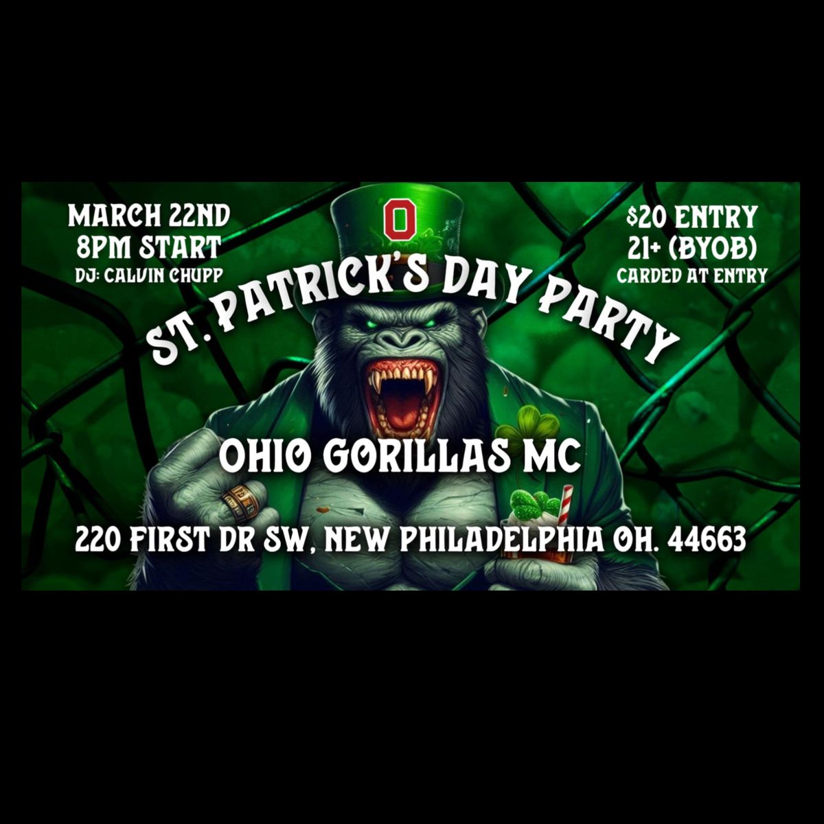 Ohio gorillas st patty\u2019s day party\u2618\ufe0f\ud83e\udd8d